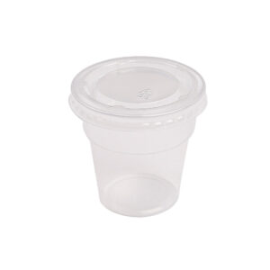 Vaso transparente avión con tapa 8 oz
